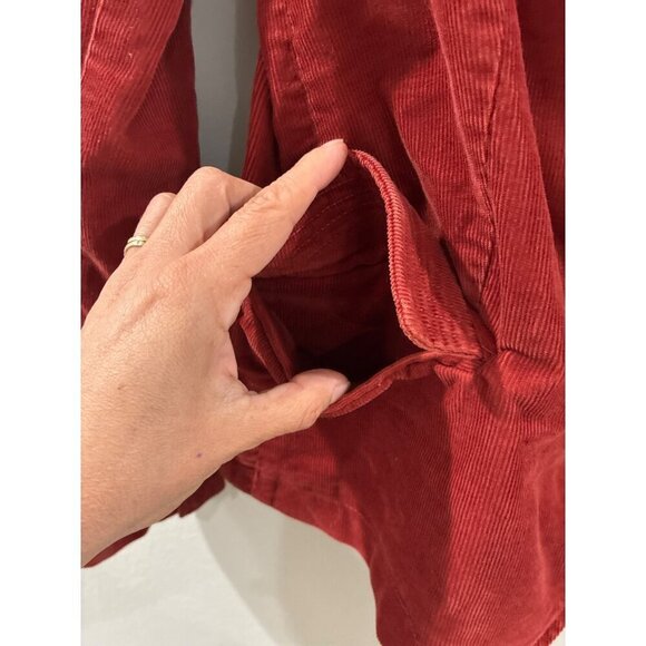 J Crew Burnt Orange Cotton Corduroy Leather Buttons Blazer Women's - Picture 5 of 13